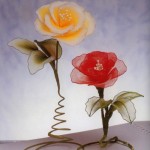 Harisnyavirág rózsa csavart szárral
